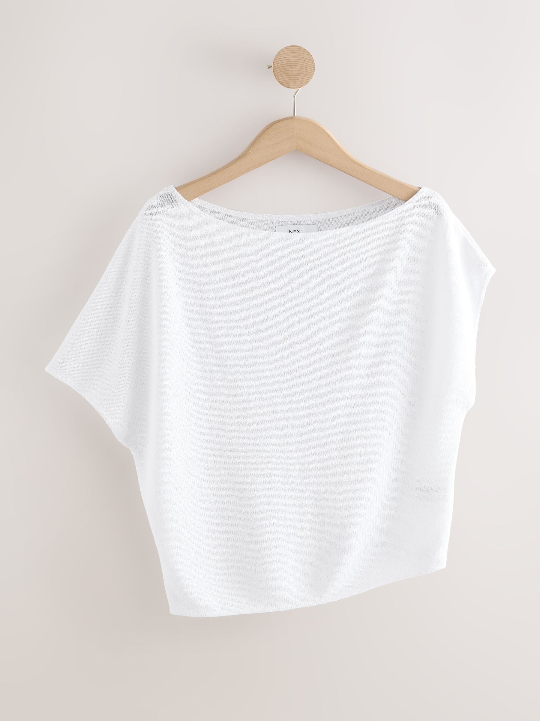 トップス (im) perf.Silk Drape Knit / White imperf Buy White Slouch Sheerknit Drape Top from the Next UK online shop