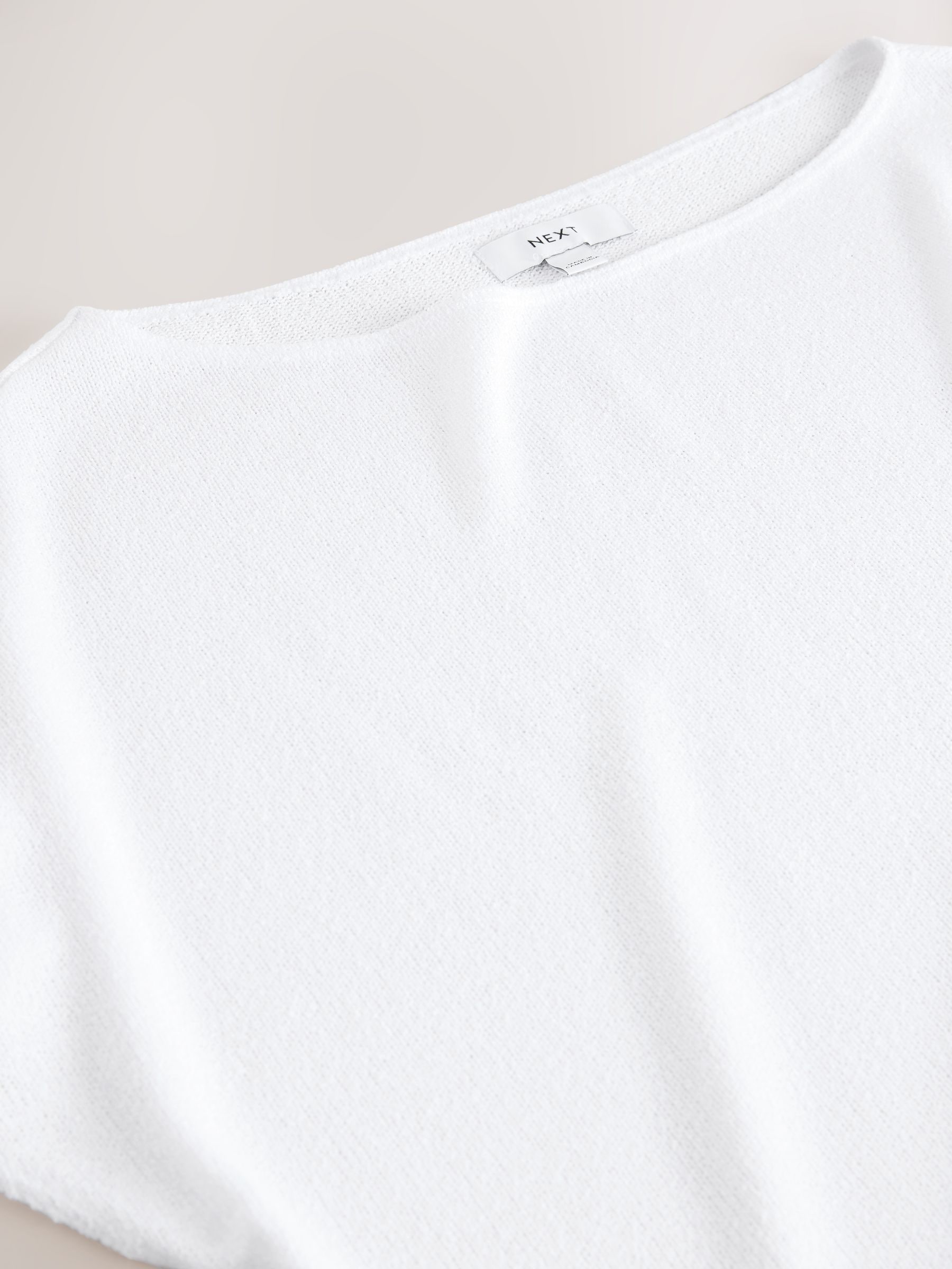 トップス (im) perf.Silk Drape Knit / White imperf Buy White Slouch Sheerknit Drape Top from the Next UK online shop