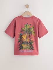 Berry Red Washed Washed Graphic T-Shirt (3-16yrs) - Image 5 of 8