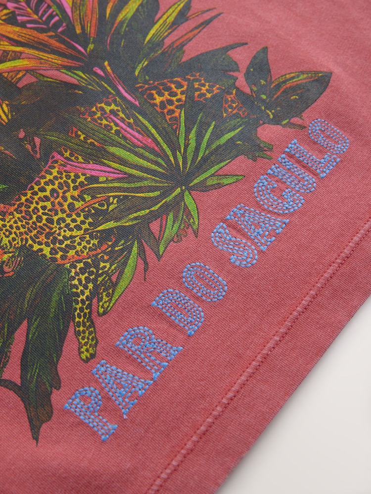 Berry Red Washed Washed Graphic T-Shirt (3-16yrs) - Image 8 of 8 Berry Red Washed Washed Graphic T-Shirt (3-16yrs) - Image 8 of 8