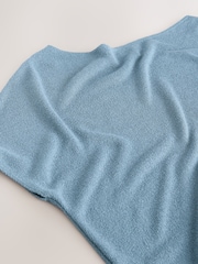 Blue Slouch Sheerknit Drape Top - Image 3 of 3