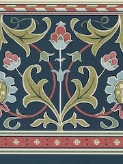 Morris & Co IndigoThyme Ornamental Frieze Unfinished Works Wallpaper A4 - Image 1 of 1