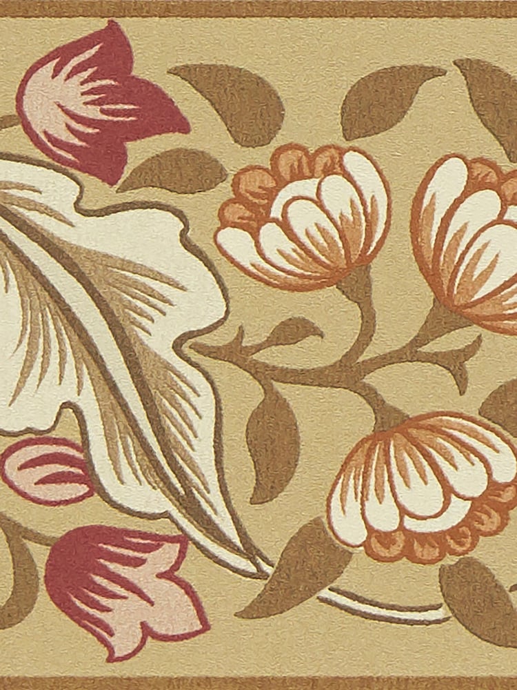 Morris & Co GoldMadder Bluebell Peony Border Unfinished Works Wallpaper - Image 1 of 1 Morris & Co GoldMadder Bluebell Peony Border Unfinished Works Wallpaper - Image 1 of 1