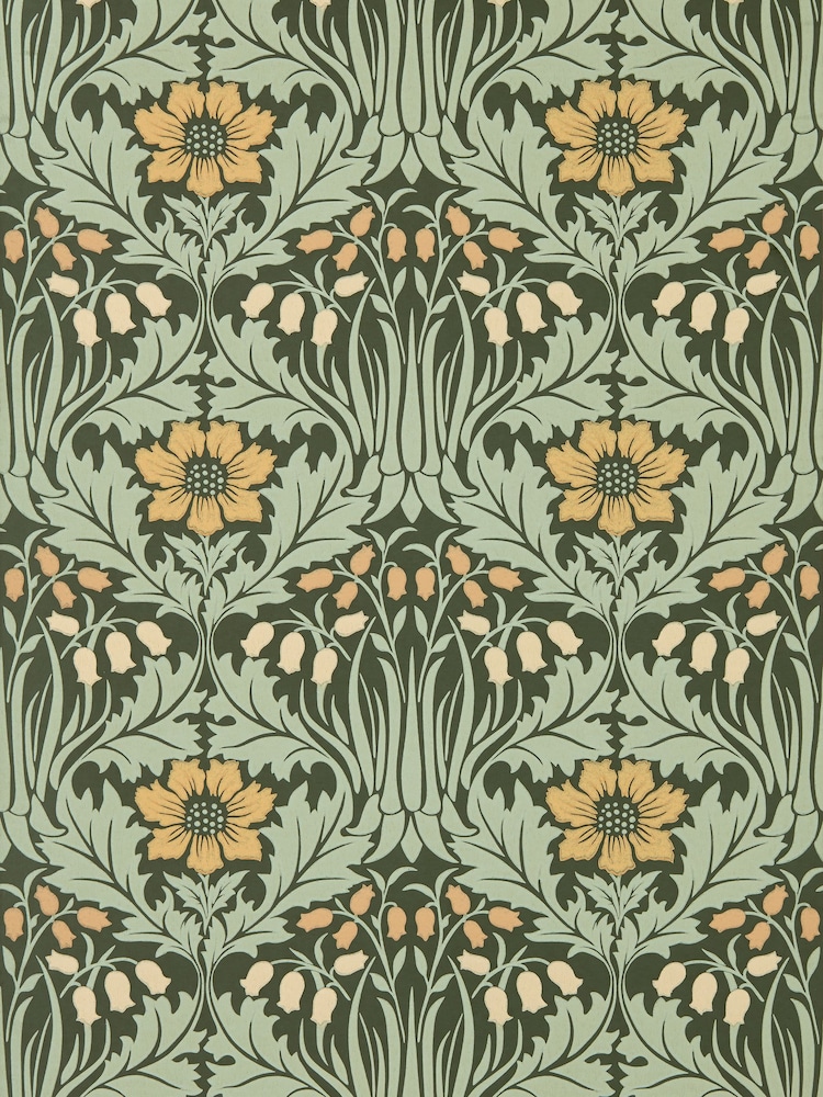 Morris & Co BayleafManilla Woodbell Anemone Unfinished Works Wallpaper A4 - Image 1 of 1 Morris & Co BayleafManilla Woodbell Anemone Unfinished Works Wallpaper A4 - Image 1 of 1