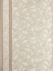 Morris & Co Parchment Etched Scrolling Tulip Unfinished Works Wallpaper - Image 1 of 1
