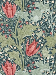 Morris & Co IndigoMadder Lent Lily Unfinished Works Wallpaper A4 Sample - Image 1 of 1