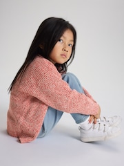 Polarn O. Pyret Pink Knitted Cardigan - Image 2 of 4