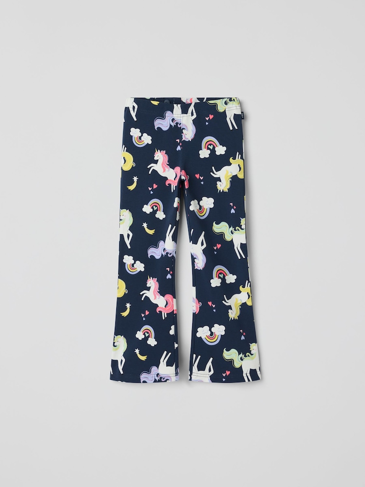 Polarn O. Pyret Animal Unicorn Print Flares Leggings - Image 1 of 2 Polarn O. Pyret Animal Unicorn Print Flares Leggings - Image 1 of 2