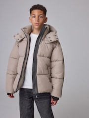 smALLSAINTS Grey Ripstop Logo Coat - Image 1 of 12