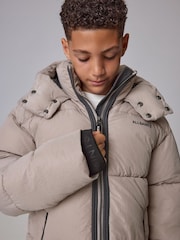 smALLSAINTS Grey Ripstop Logo Coat - Image 5 of 12