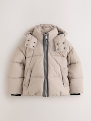 smALLSAINTS Grey Ripstop Logo Coat - Image 9 of 12