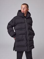 smALLSAINTS Heat Seal Logo Mid Length Padded Coat - Attēls 1 no 7