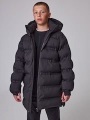 smALLSAINTS Heat Seal Logo Mid Length Padded Coat - Attēls 2 no 7