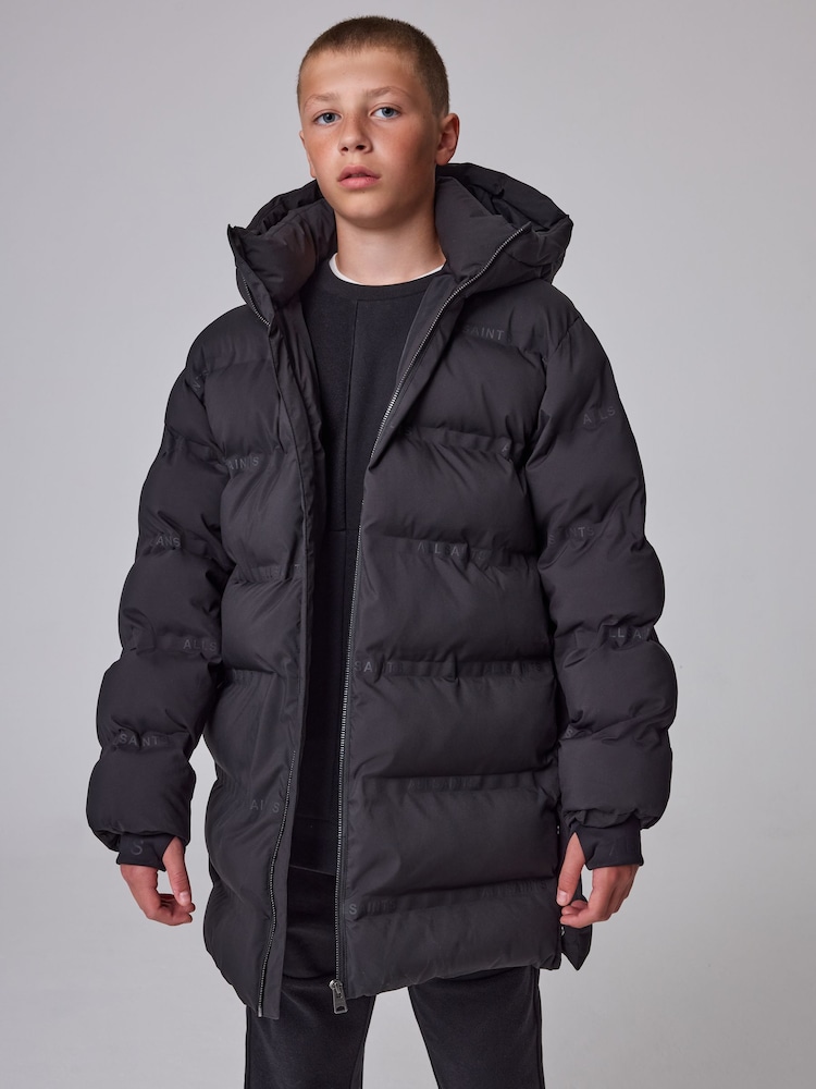 smALLSAINTS Heat Seal Logo Mid Length Padded Coat - Attēls 2 no 7
