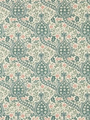 Morris & Co Teal Persian Tulip Unfinished Works Wallpaper A4 Sample - Image 1 of 1
