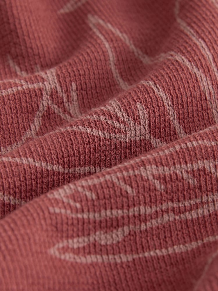 Rust Red Button Through Short Sleeve Jersey Shirt (3-16yrs) - Image 8 of 8