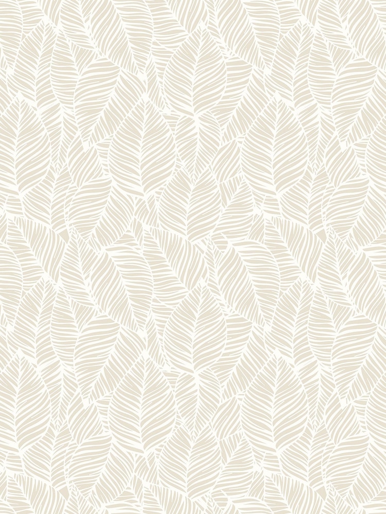 Hoopla Walls Linen Zebra Leaf Linen A4 Wallpaper Sample - Image 1 of 1