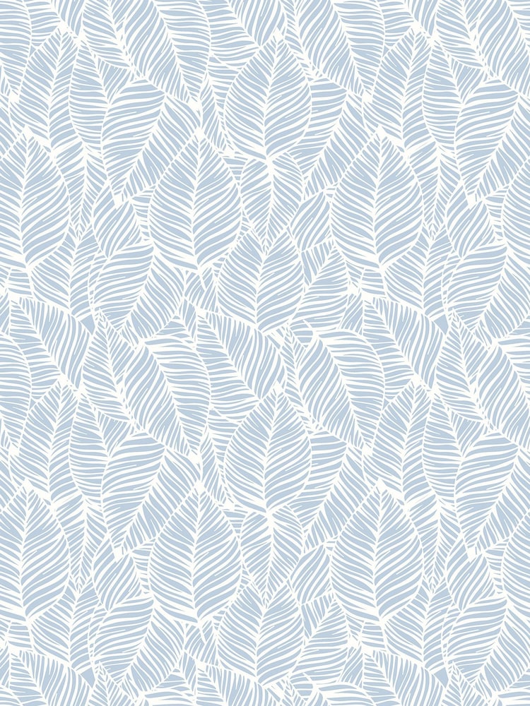 Hoopla Walls Wedgewood Zebra Leaf Linen A4 Wallpaper Sample - Image 1 of 1
