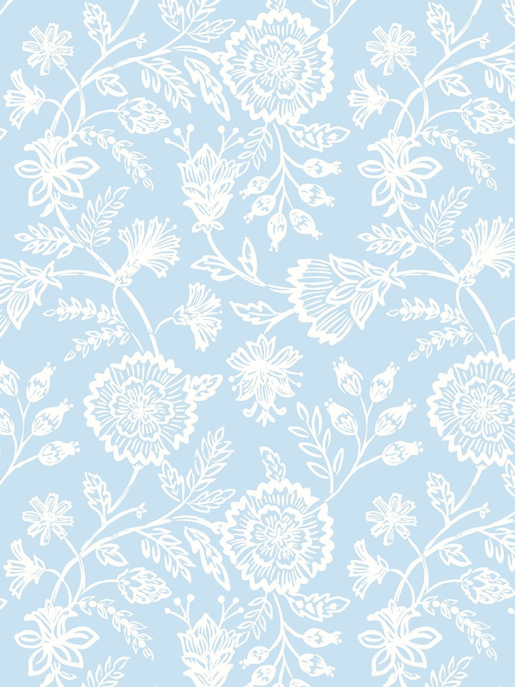 Hoopla Walls Sky Evelyn Trail Bone A4 Wallpaper Sample - Image 1 of 1