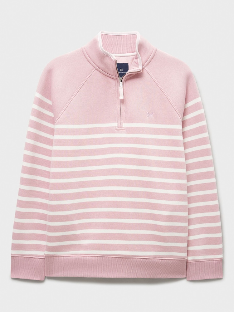 Crew Clothing Company Pink Half Zip Sweatshirt - Image 5 of 5