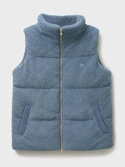Crew Clothing Company Blue Borg Padded Gilet - Image 5 of 5