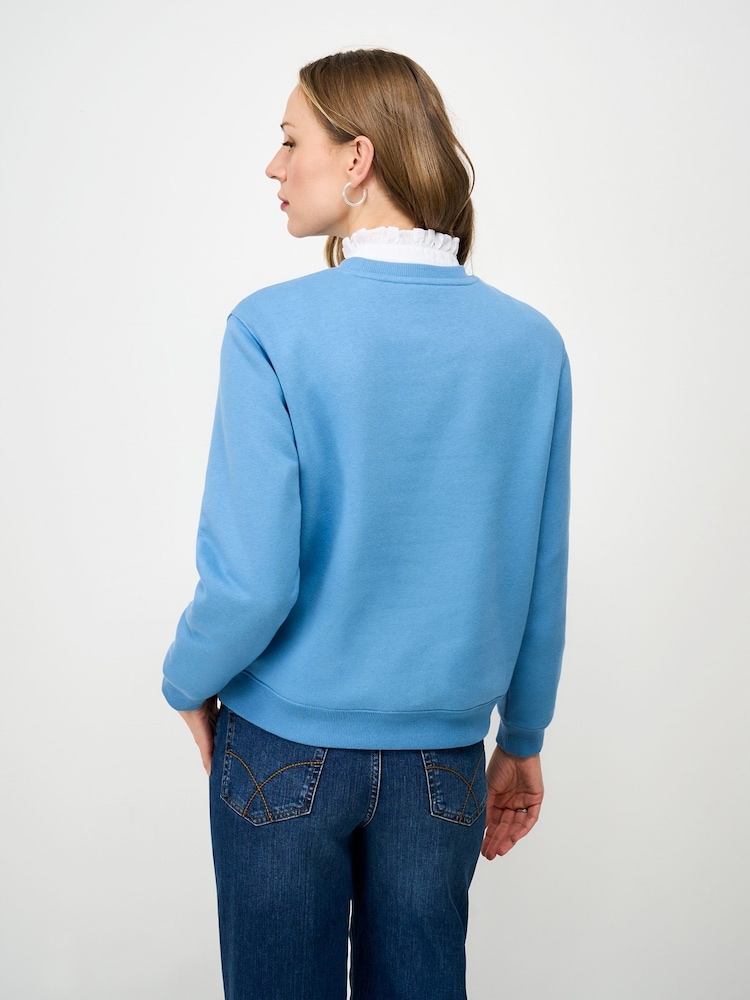 Crew Clothing Company Blue Soft Cotton Mix Sweatshirt - Image 2 of 5