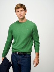 Crew Clothing Company Green French Rib Crew Neck Sweatshirt - Image 1 of 7