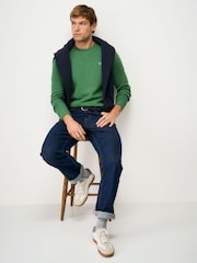 Crew Clothing Company Green French Rib Crew Neck Sweatshirt - Image 3 of 7