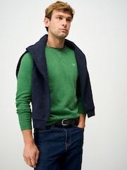 Crew Clothing Company Green French Rib Crew Neck Sweatshirt - Image 4 of 7