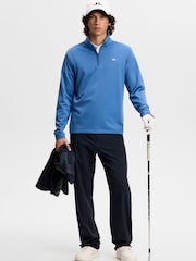 J.Lindeberg Blue Clide Quarter Zip Mid Layer Sweat Top - Image 3 of 5