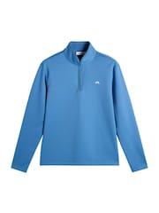 J.Lindeberg Blue Clide Quarter Zip Mid Layer Sweat Top - Image 5 of 5