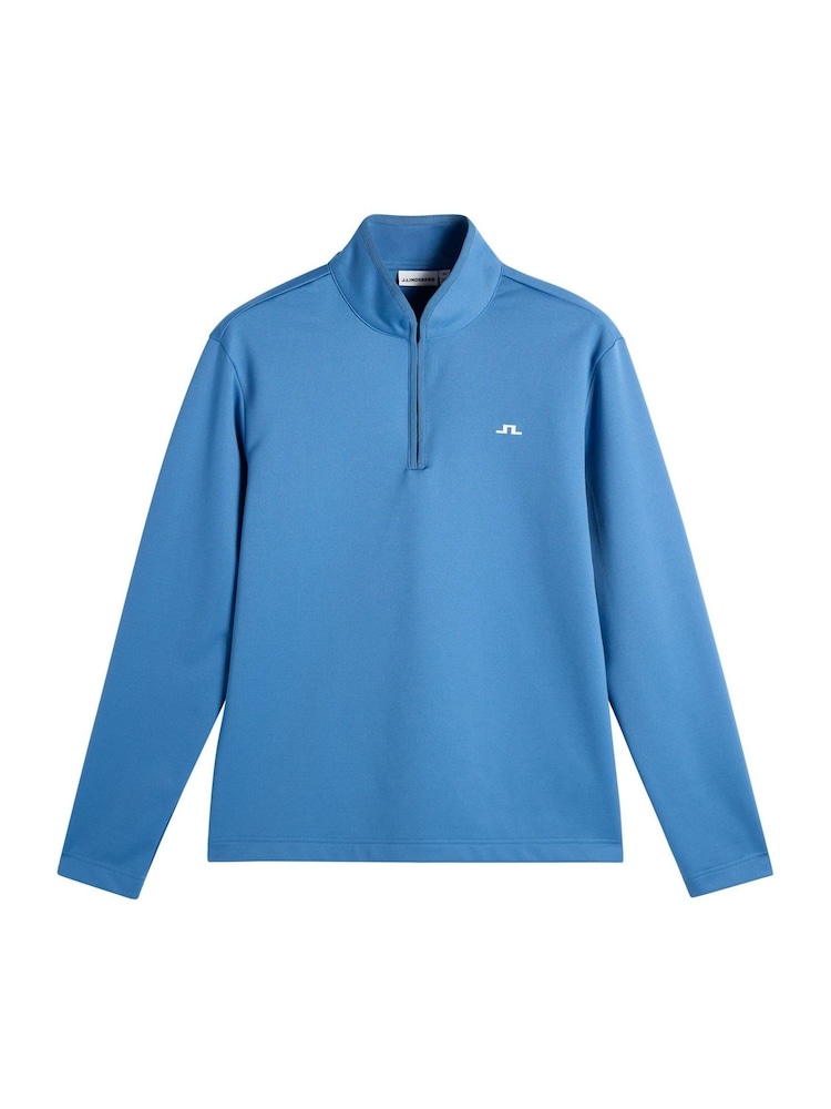 J.Lindeberg Blue Clide Quarter Zip Mid Layer Sweat Top - Image 5 of 5