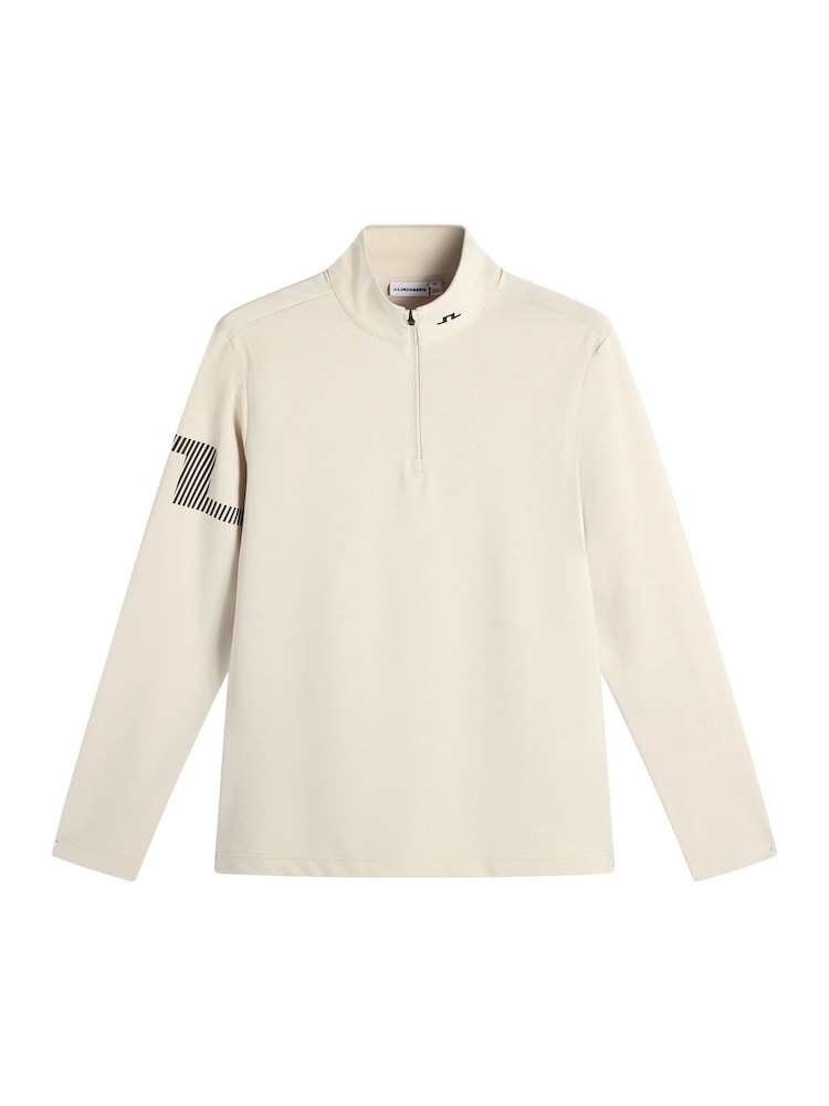 J.Lindeberg Cream Heath Strike Mid Layer Sweat Top - Image 5 of 5 J.Lindeberg Cream Heath Strike Mid Layer Sweat Top - Image 5 of 5