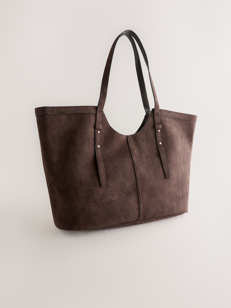 Chocolate Brown Tote Shoulder Bag - Image 1 of 5