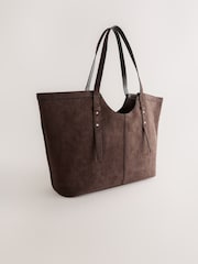 Chocolate Brown Tote Shoulder Bag - Image 2 of 5
