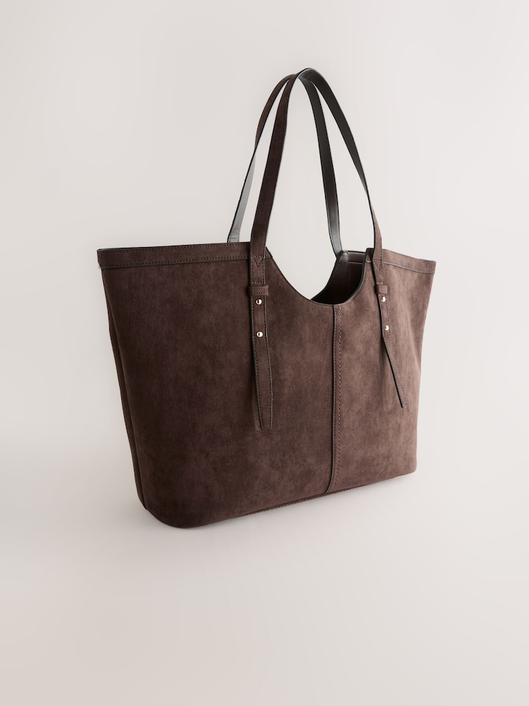 Chocolate Brown Tote Shoulder Bag - Image 2 of 5