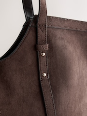 Chocolate Brown Tote Shoulder Bag - Image 3 of 5