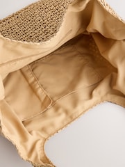 Natural Raffia Effect Sardine Shoulder Bag - Image 6 of 8