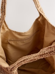 Natural Raffia Effect Sardine Shoulder Bag - Image 7 of 8
