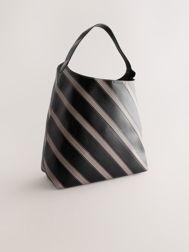 Black Stripe Shoulder Bag - Image 1 of 5 Black Stripe Shoulder Bag - Image 1 of 5