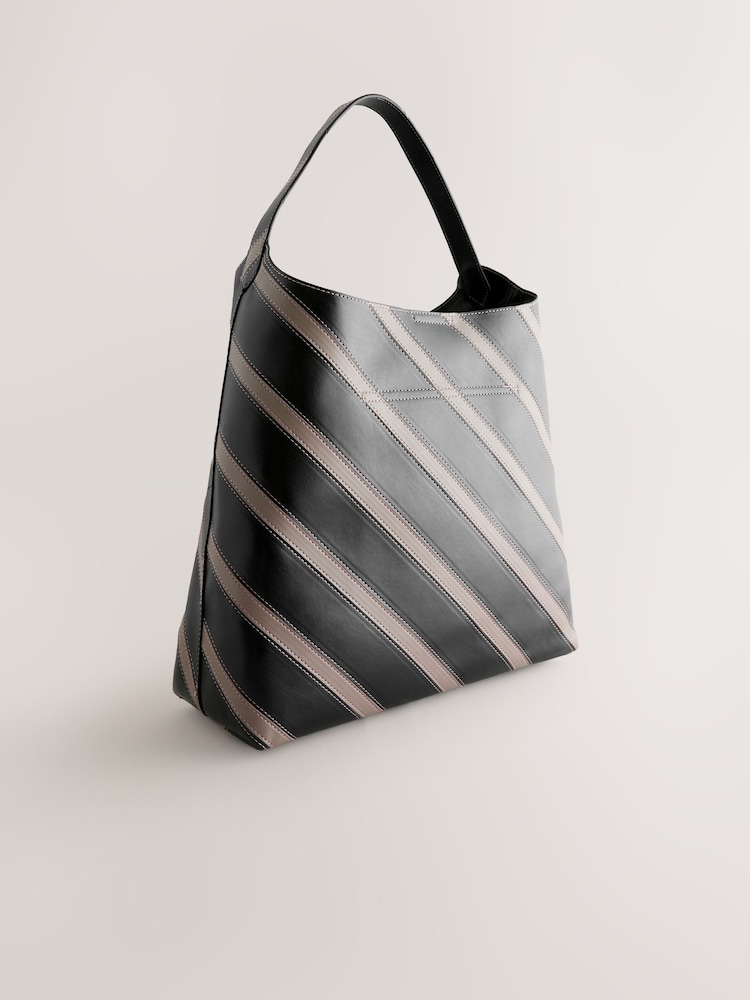 Black Stripe Shoulder Bag - Image 2 of 5 Black Stripe Shoulder Bag - Image 2 of 5