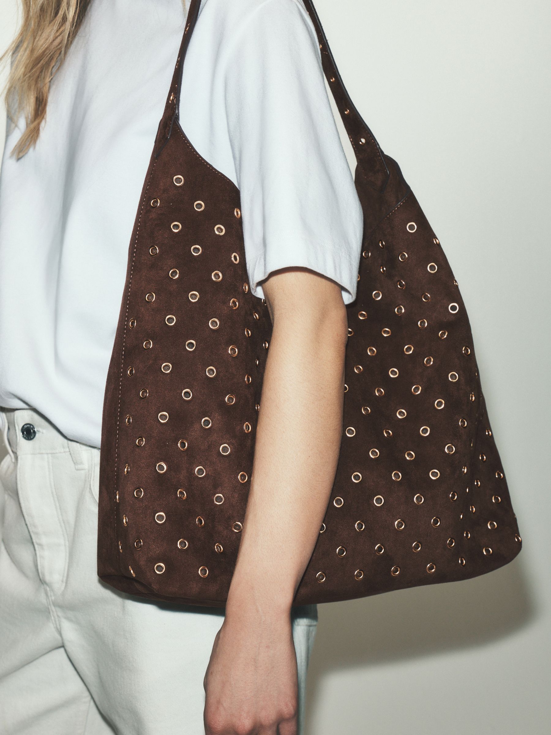 Buy Chocolate Brown Faux Suede Slouchy Shoulder Bag from Next USA