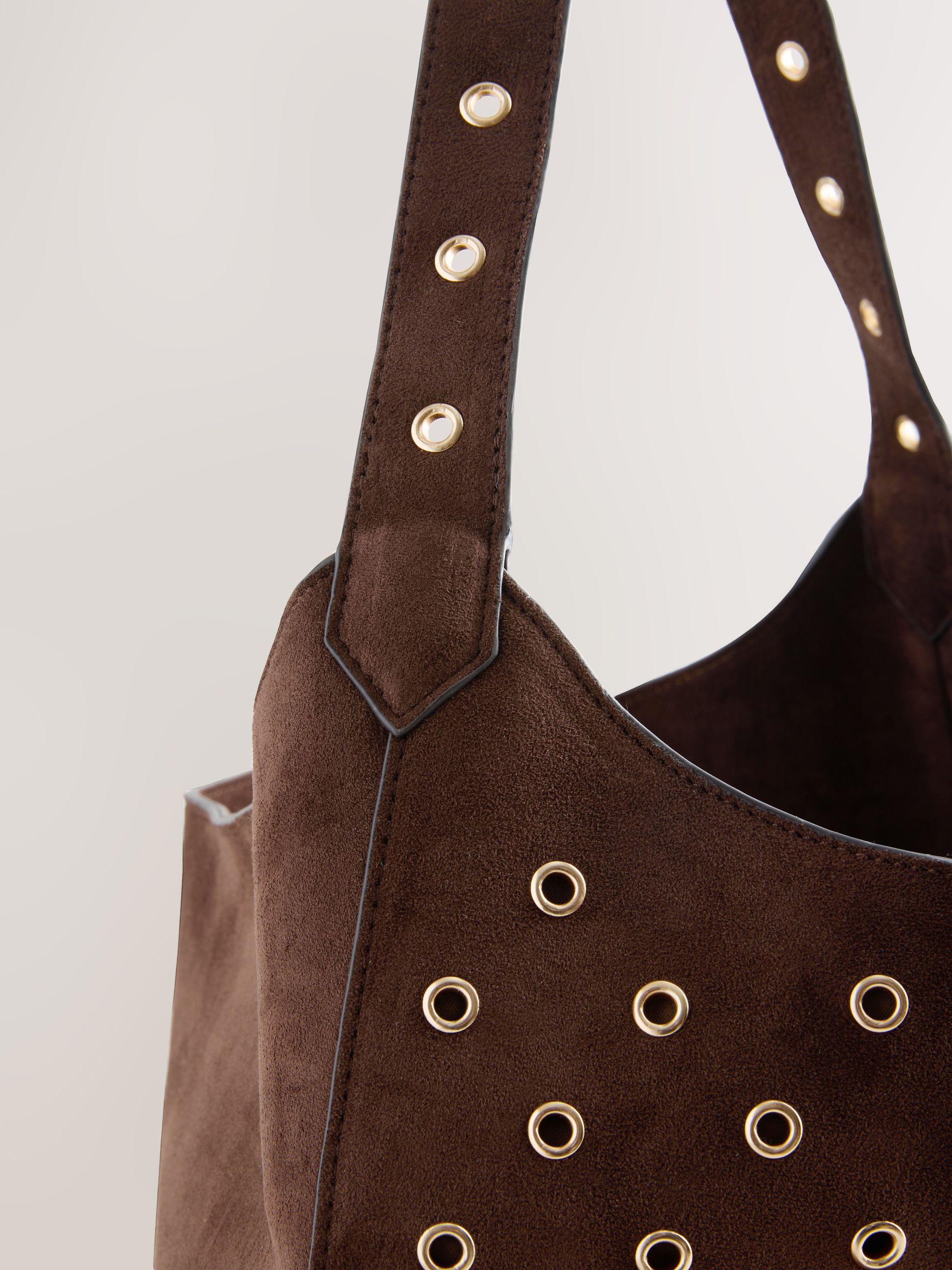 Buy Chocolate Brown Faux Suede Slouchy Shoulder Bag from Next USA