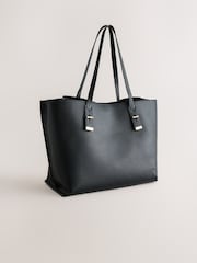 Black Structured Tote Bag - Image 1 of 5