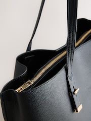 Black Structured Tote Bag - Image 3 of 5