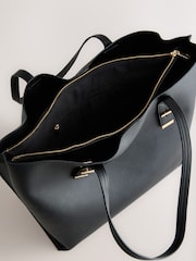 Black Structured Tote Bag - Image 5 of 5
