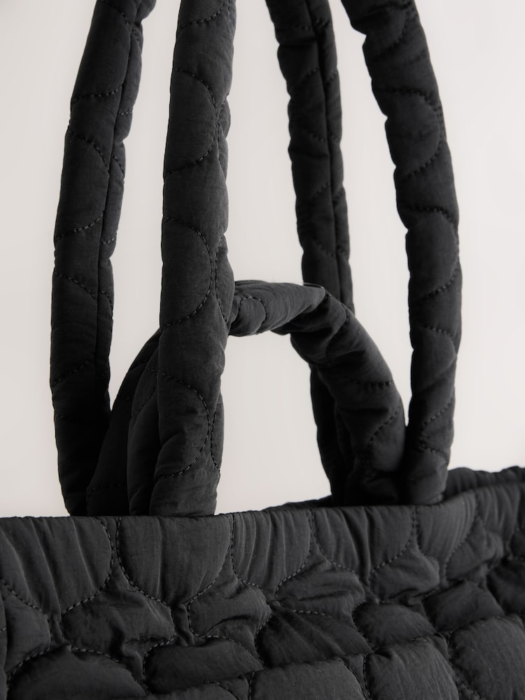 Black Nylon Tote Bag - Image 8 of 8 Black Nylon Tote Bag - Image 8 of 8