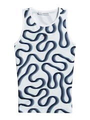 J.Lindeberg Blue Doris Printed Top - Image 5 of 6