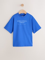 Cobalt Blue Texture Short Sleeve Graphic T-Shirt (3-16yrs) - Image 5 of 8