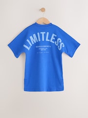 Cobalt Blue Texture Short Sleeve Graphic T-Shirt (3-16yrs) - Image 6 of 8